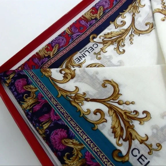 AUTH Celine 3 Piece Scarf Hair Tie Set - Picture 3 of 5